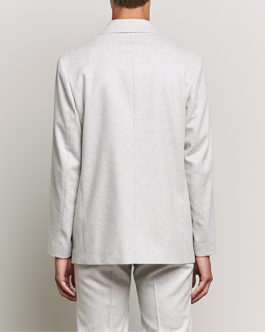 Men | Blazers | J.Lindeberg | David Carded Wool Flannel DB Blazer Micro Chip