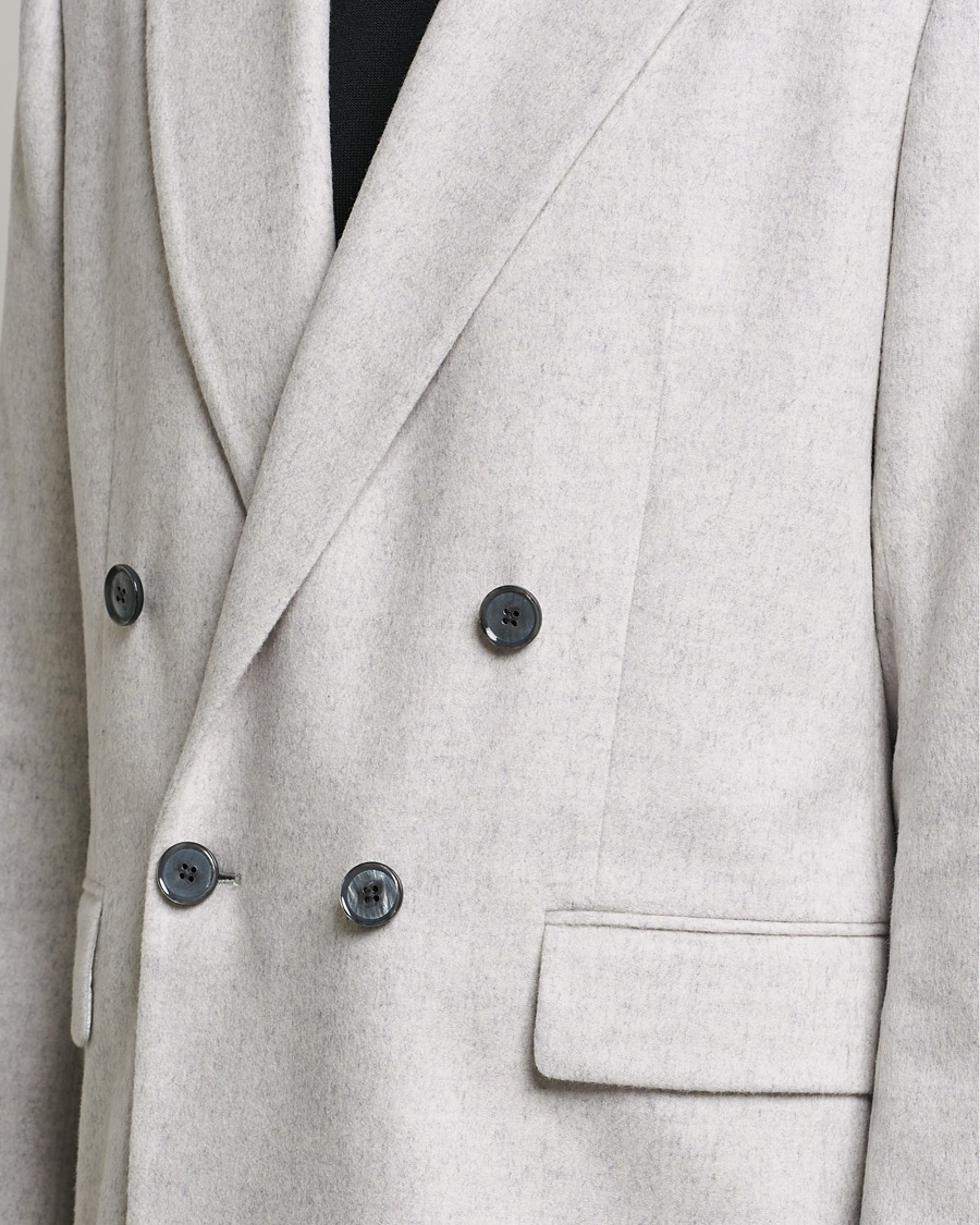 Men | Blazers | J.Lindeberg | David Carded Wool Flannel DB Blazer Micro Chip