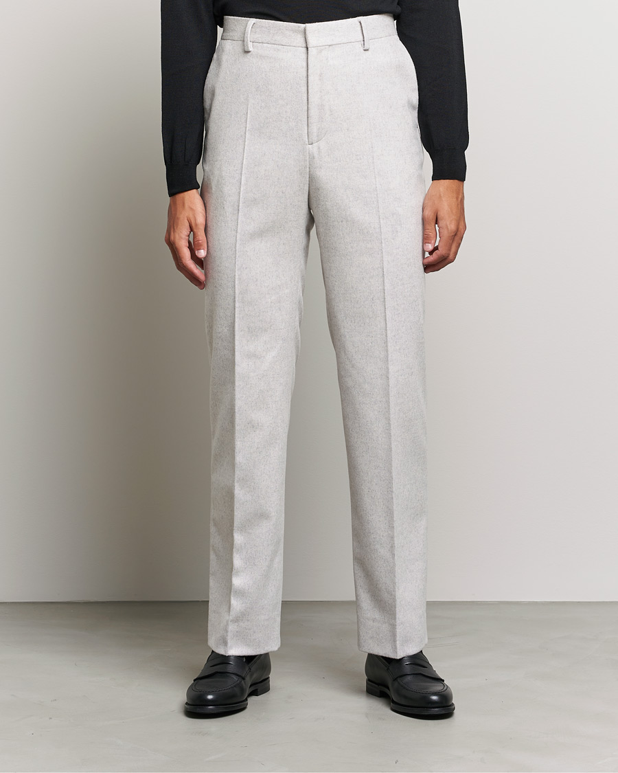 Men |  | J.Lindeberg | Ranon Carded Wool Flannel Trousers Micro Chip