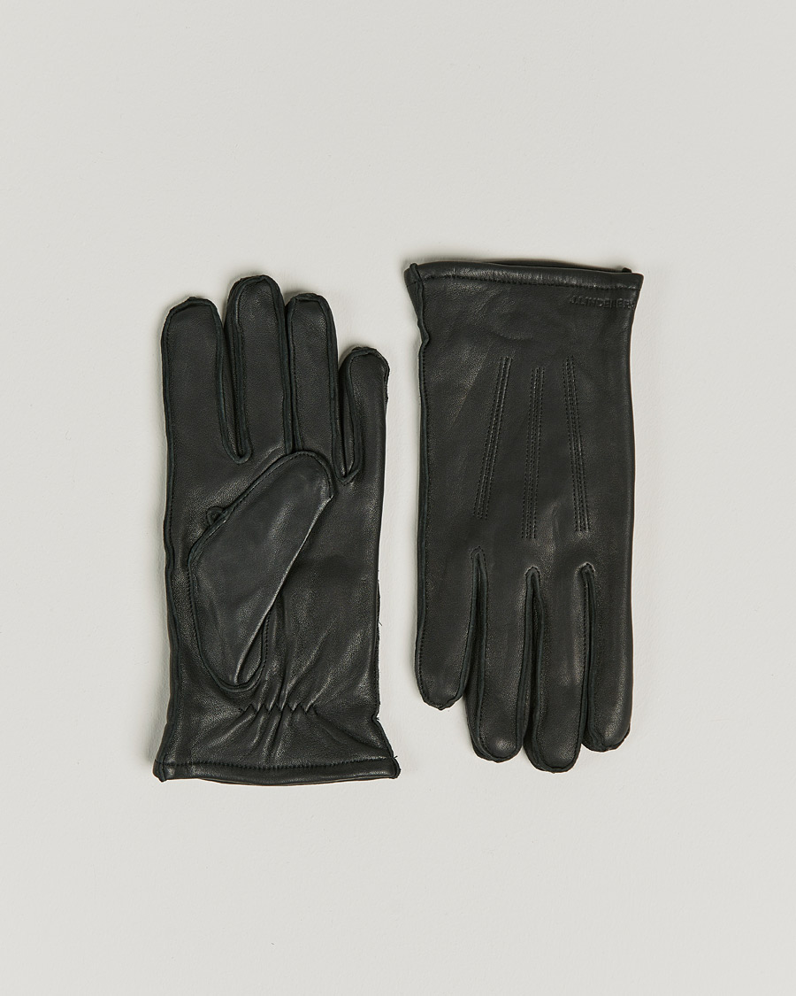 Men | Gloves | J.Lindeberg | Milo Leather Glove Black