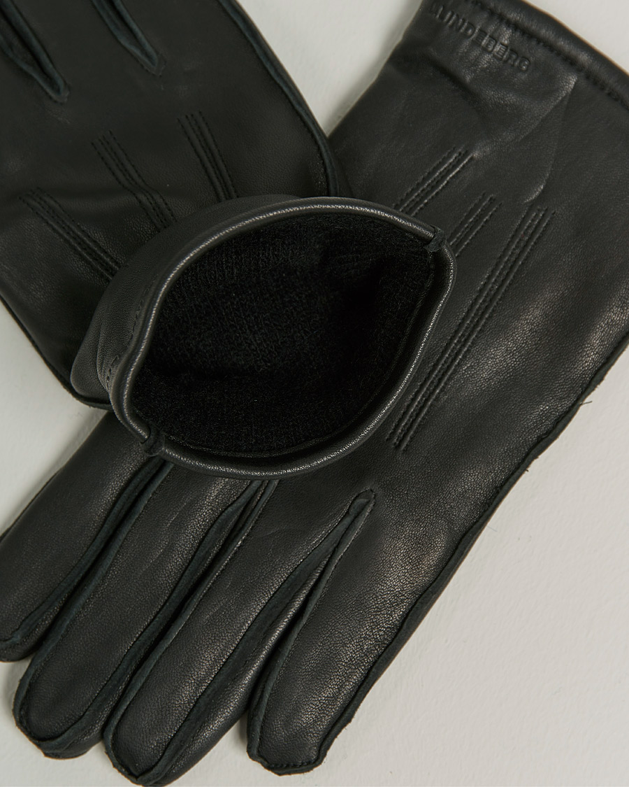 Men | Gloves | J.Lindeberg | Milo Leather Glove Black