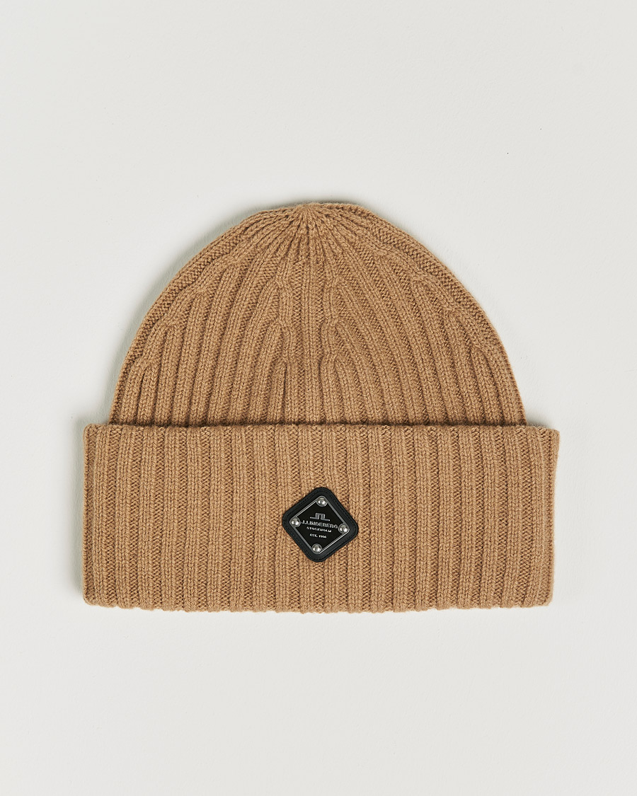 Men | J.Lindeberg Jive Wool Beanie Tiger Brown | J.Lindeberg | Jive Wool Beanie Tiger Brown