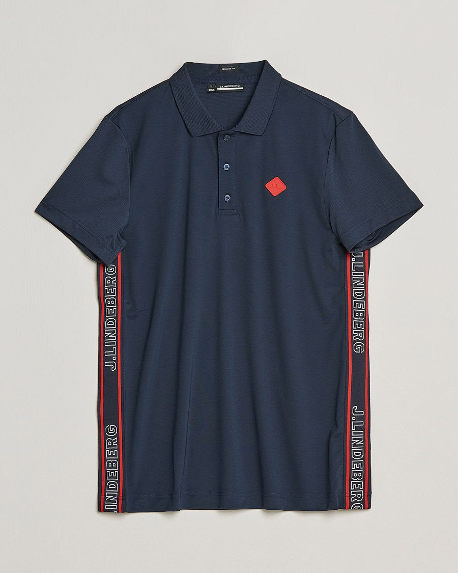Men | Polo Shirts | J.Lindeberg | Diamond Regular Fit Polo Navy