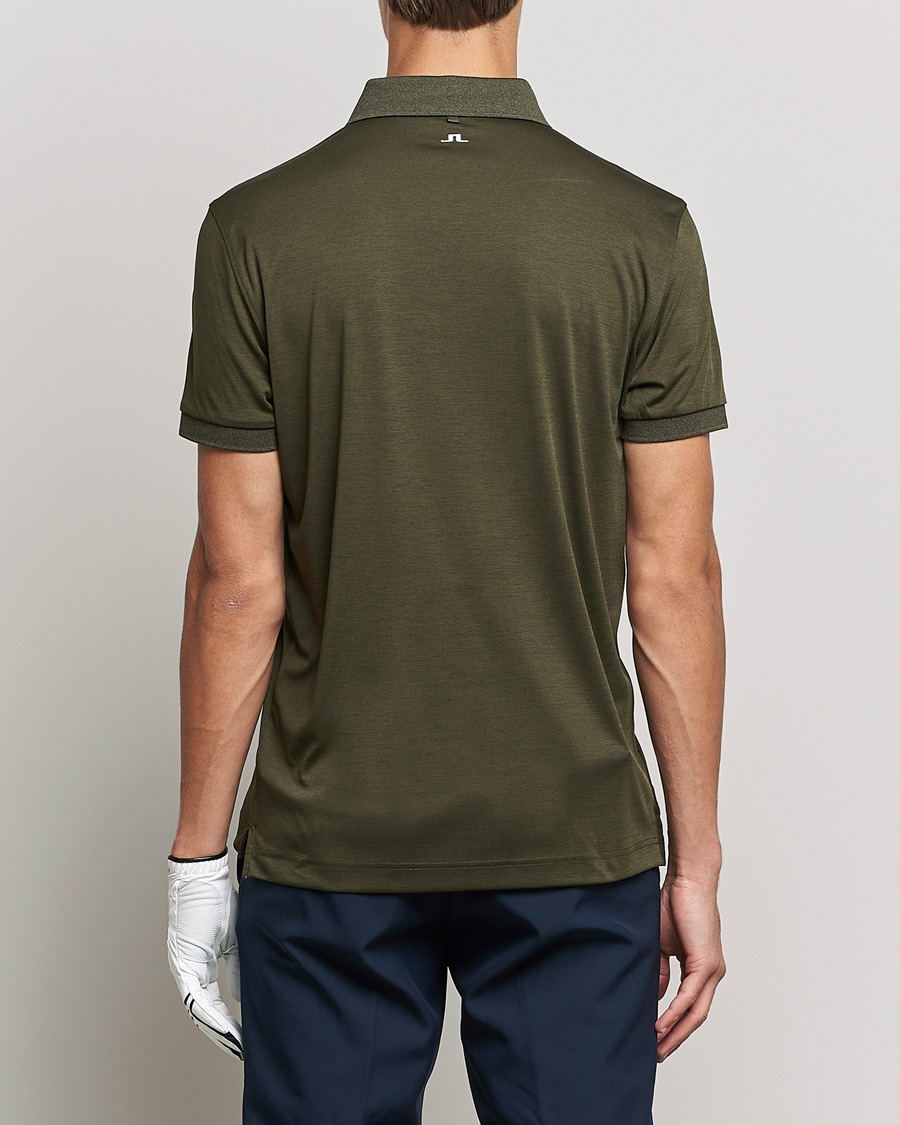 Men | Polo Shirts | J.Lindeberg | Tour Tech Slin Fit Polo Forest Melange