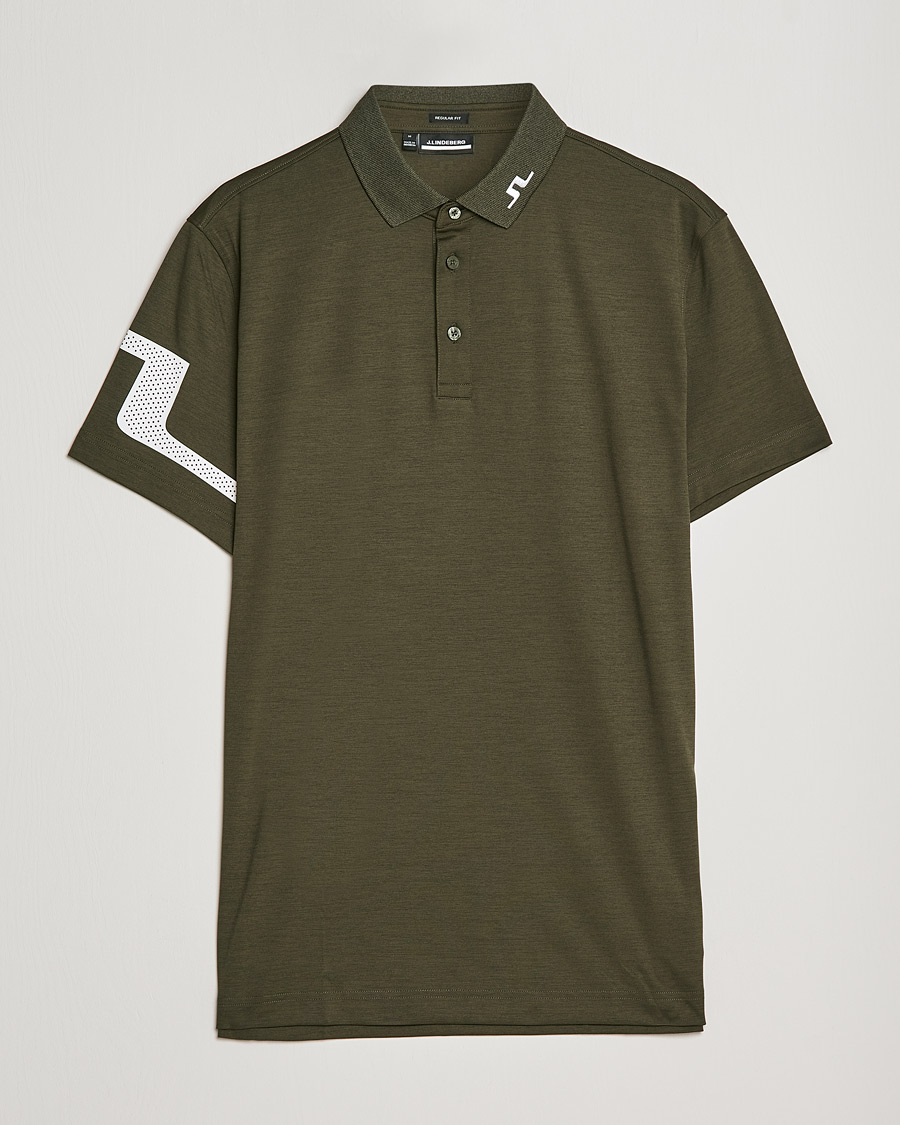 Men | Polo Shirts | J.Lindeberg | Heath Regular Fit Polo Forest Melange