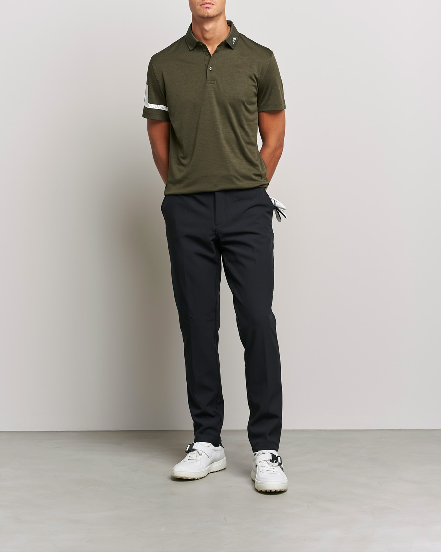 Men | Polo Shirts | J.Lindeberg | Heath Regular Fit Polo Forest Melange