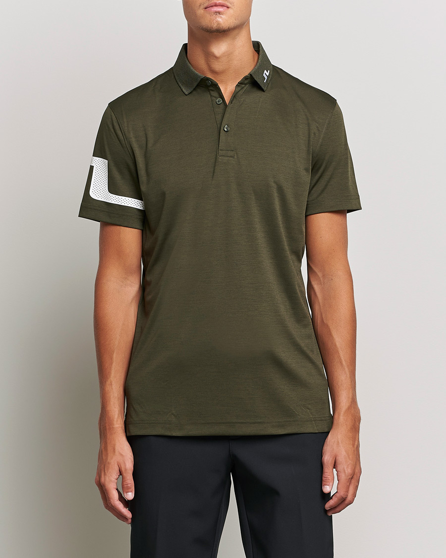 Men | Polo Shirts | J.Lindeberg | Heath Regular Fit Polo Forest Melange