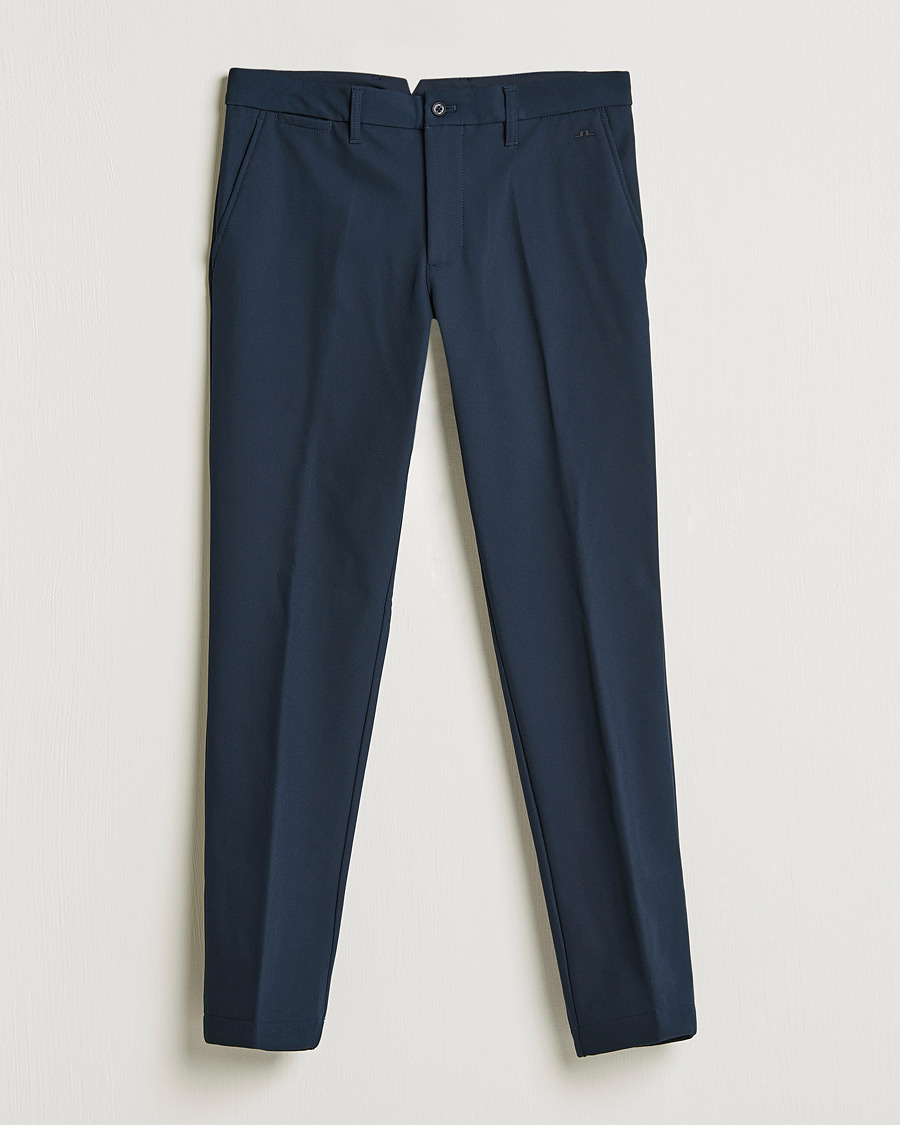 Men | Functional Trousers | J.Lindeberg | Ellot Bonded Fleece Pants Navy
