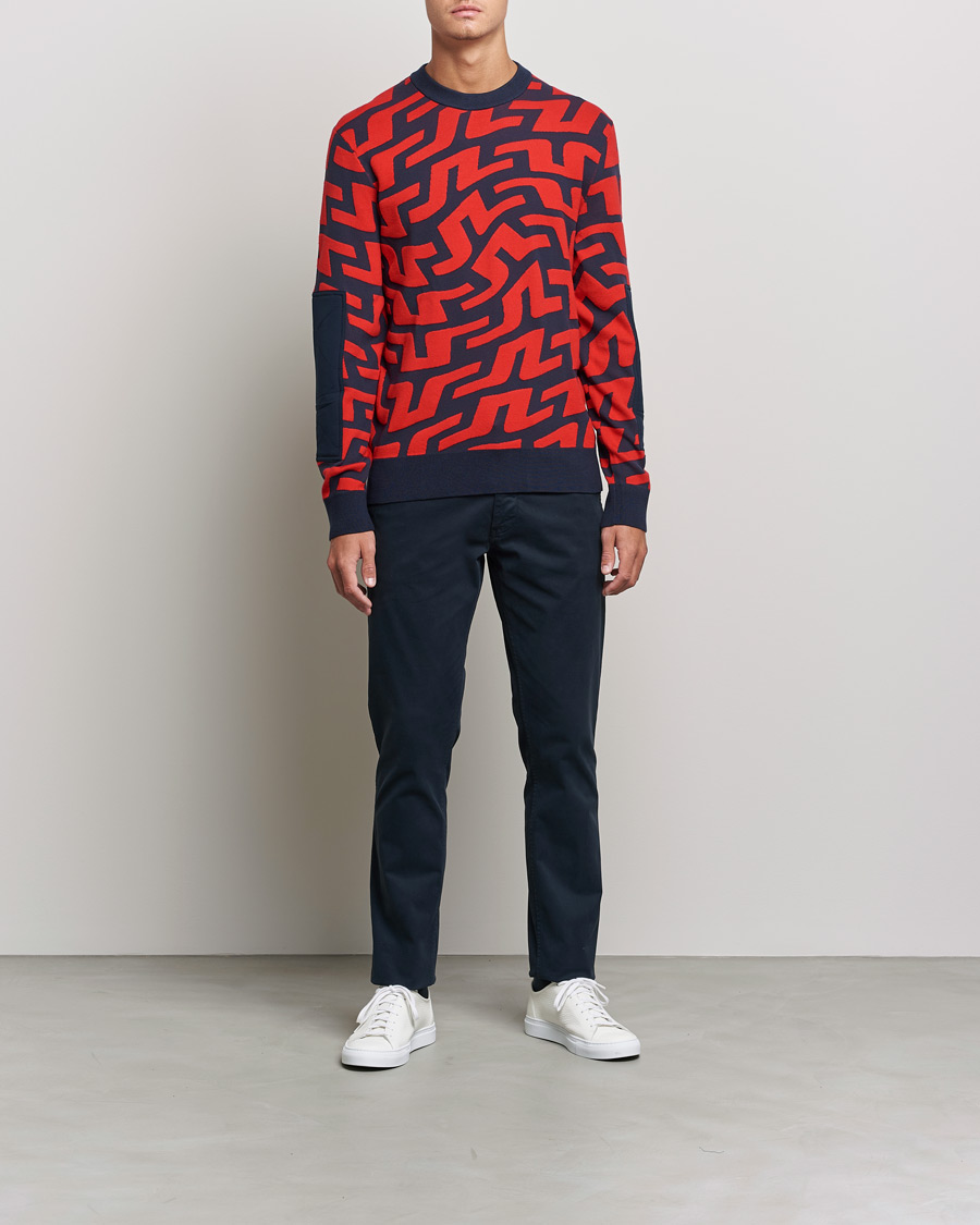 Men | Sweaters & Knitwear | J.Lindeberg | Swirl Knitted Sweater Bridge Swirl