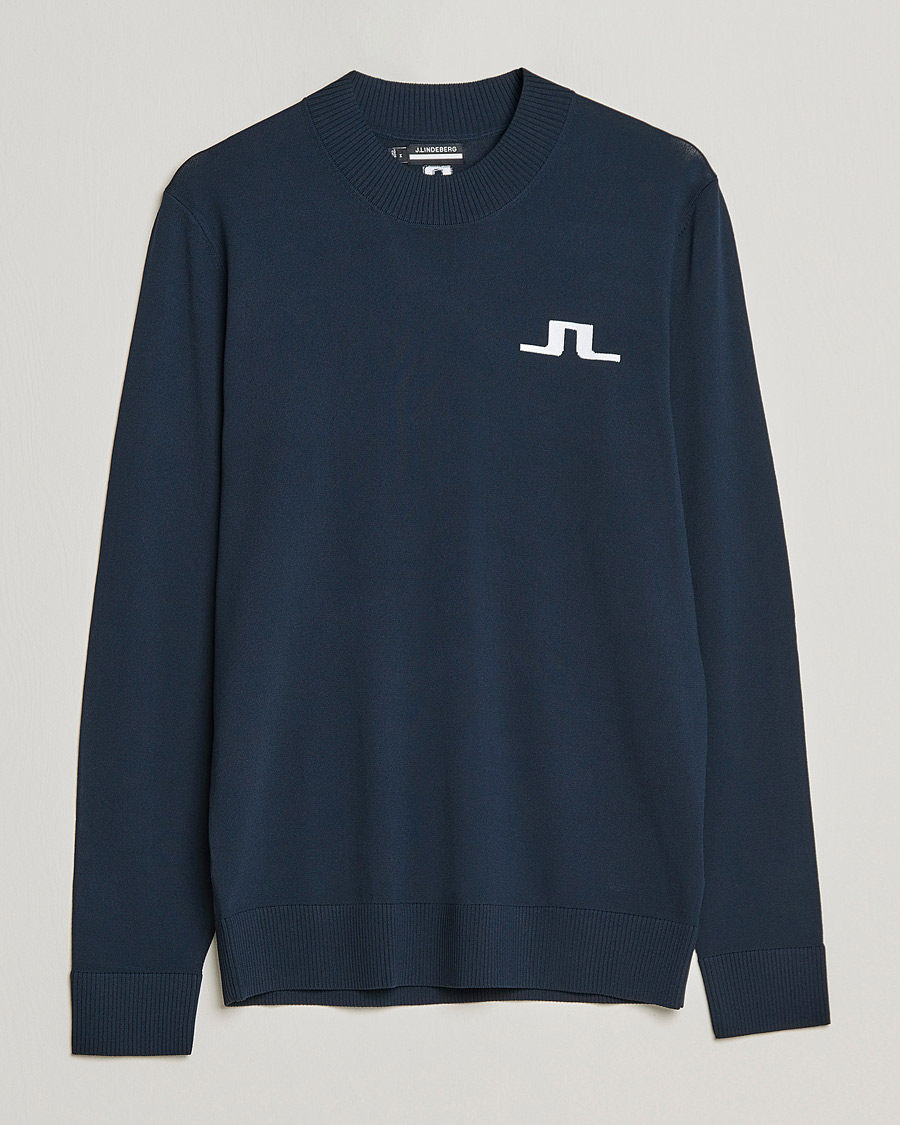 Men | Sweaters & Knitwear | J.Lindeberg | Gus Knitted Golf Sweater Navy