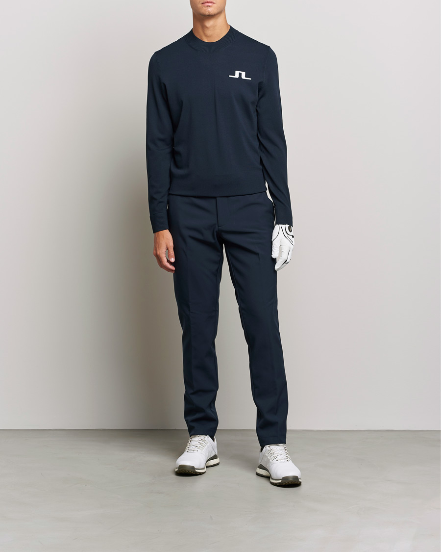 Men | Sweaters & Knitwear | J.Lindeberg | Gus Knitted Golf Sweater Navy
