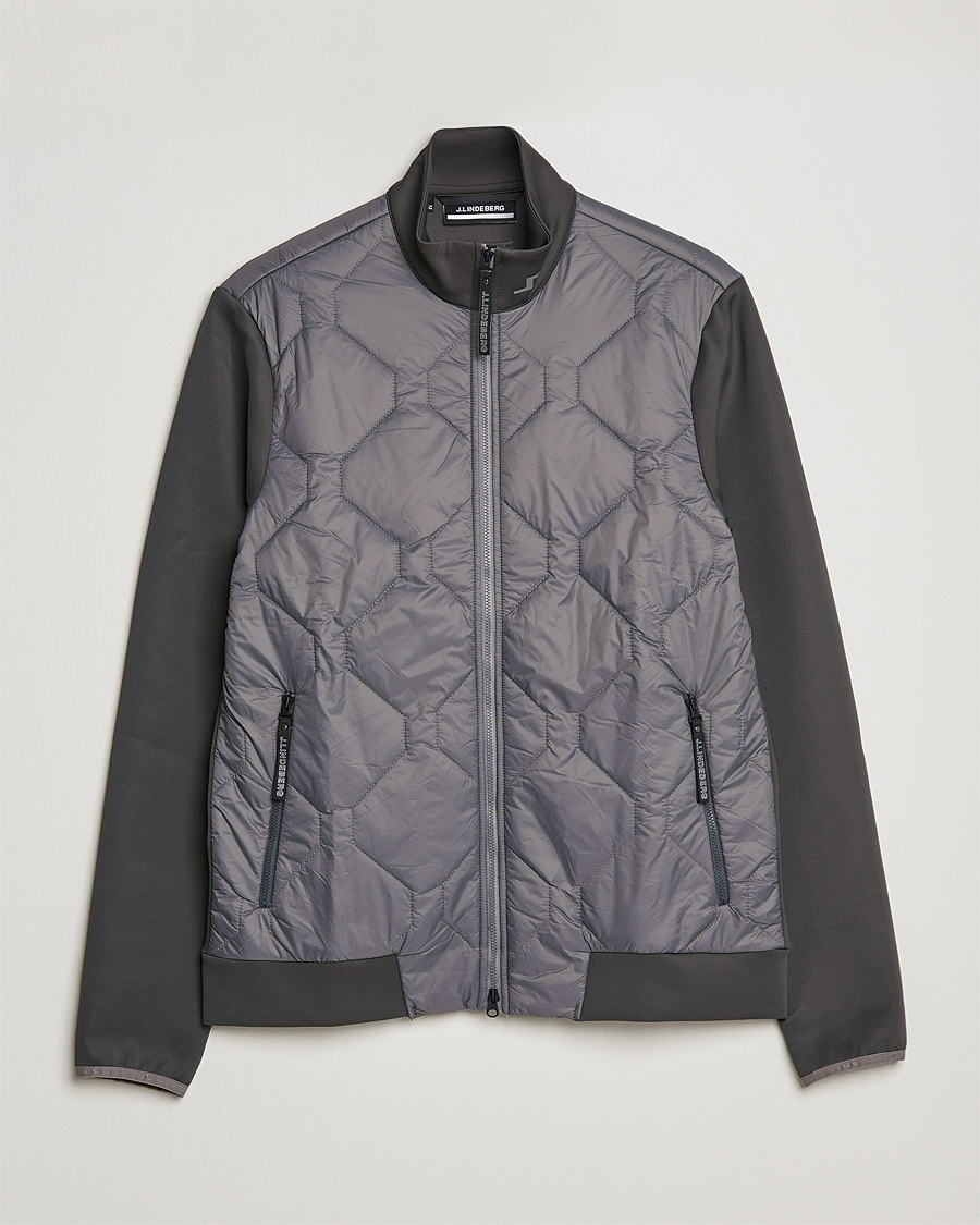 Men | Coats & Jackets | J.Lindeberg | Quilted Hybrid Jacket Gargoyle