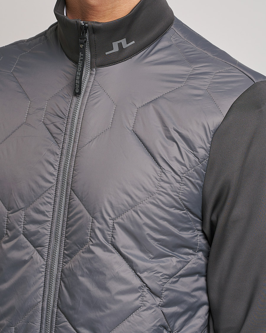 Men | Coats & Jackets | J.Lindeberg | Quilted Hybrid Jacket Gargoyle