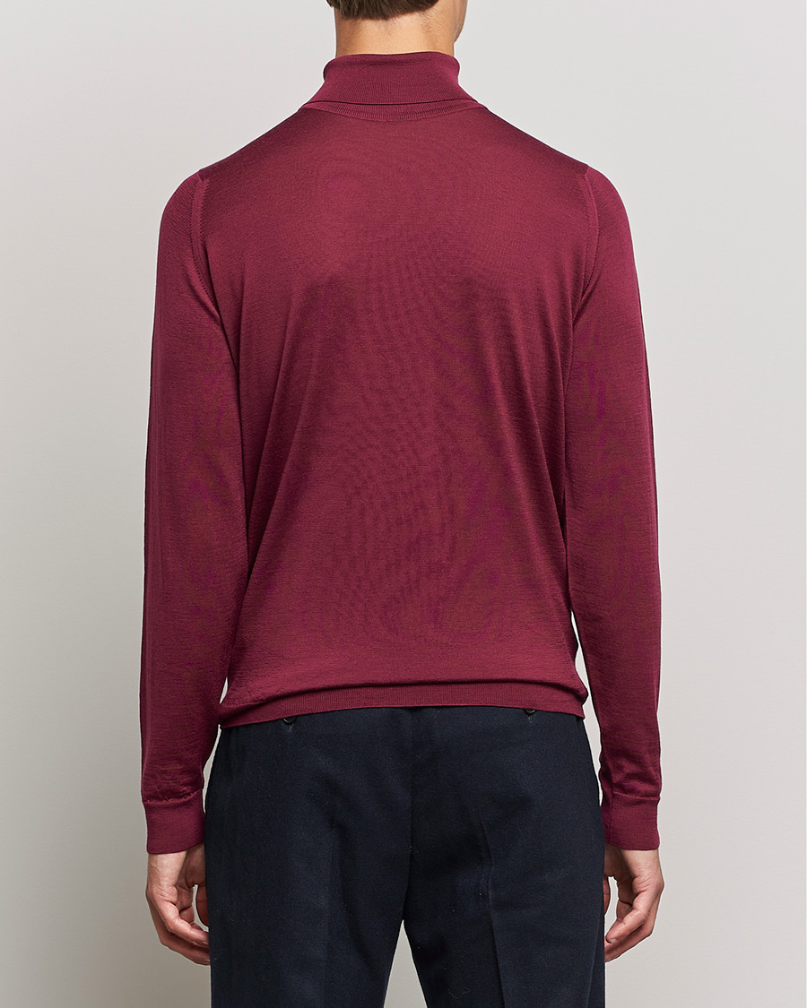 Men | Sweaters & Knitwear | John Smedley | Cherwell Extra Fine Merino Rollneck Bordeaux