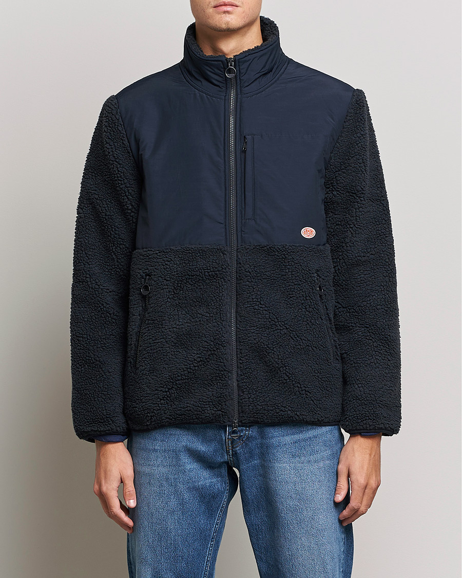 Men | Sweaters & Knitwear | Armor-lux | Sherpa Fleece Jacket Navy