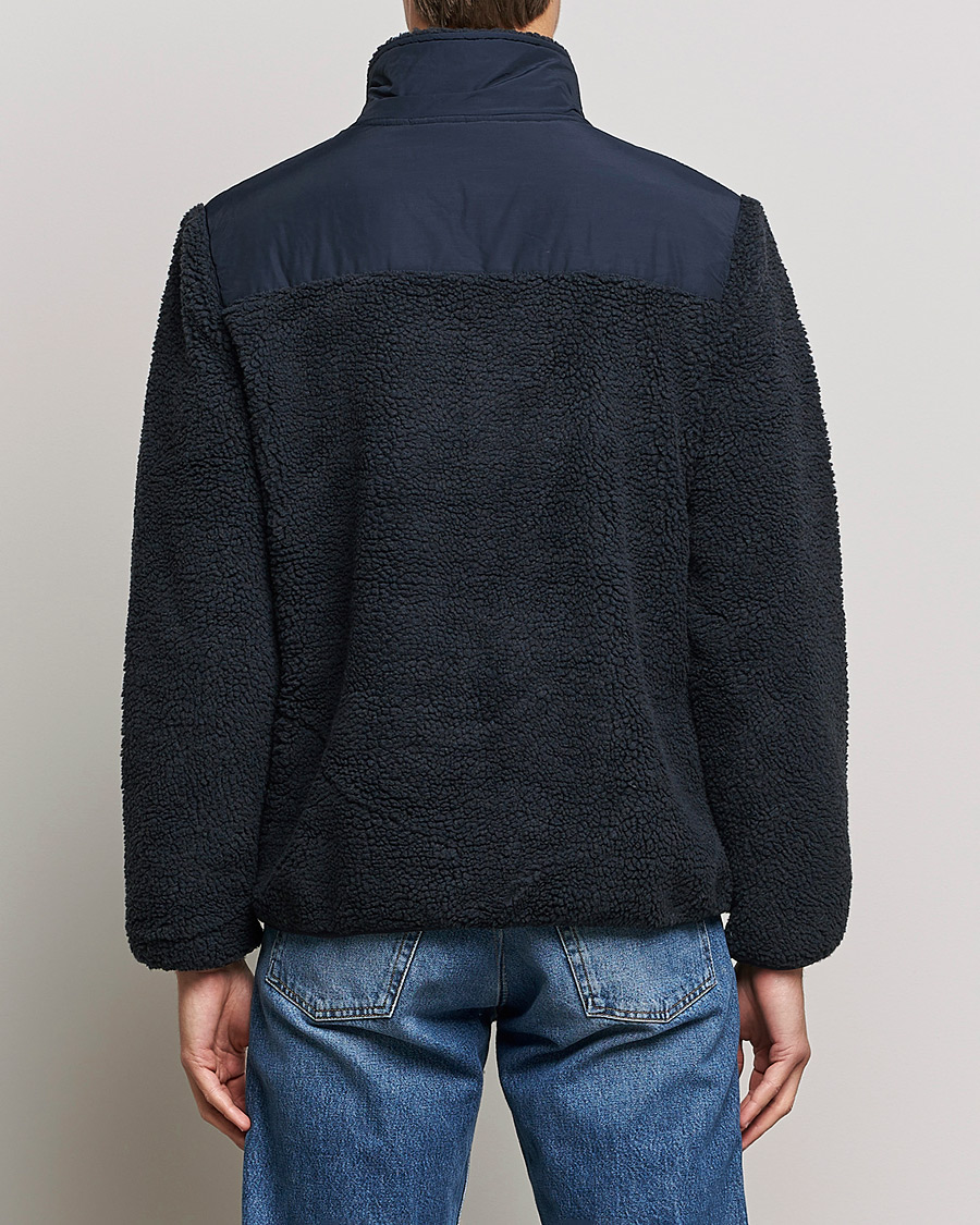 Men | Sweaters & Knitwear | Armor-lux | Sherpa Fleece Jacket Navy