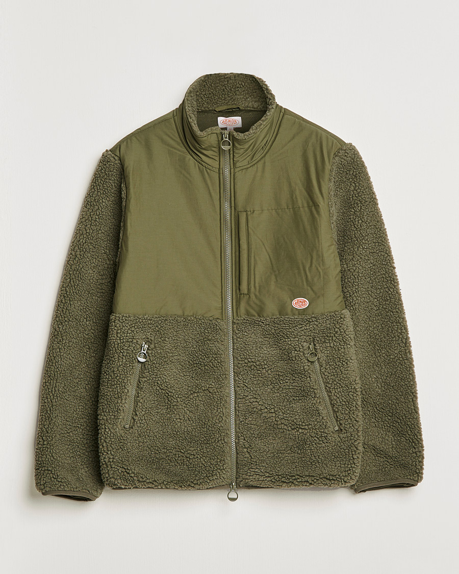 Men | Sweaters & Knitwear | Armor-lux | Sherpa Fleece Jacket Miltary