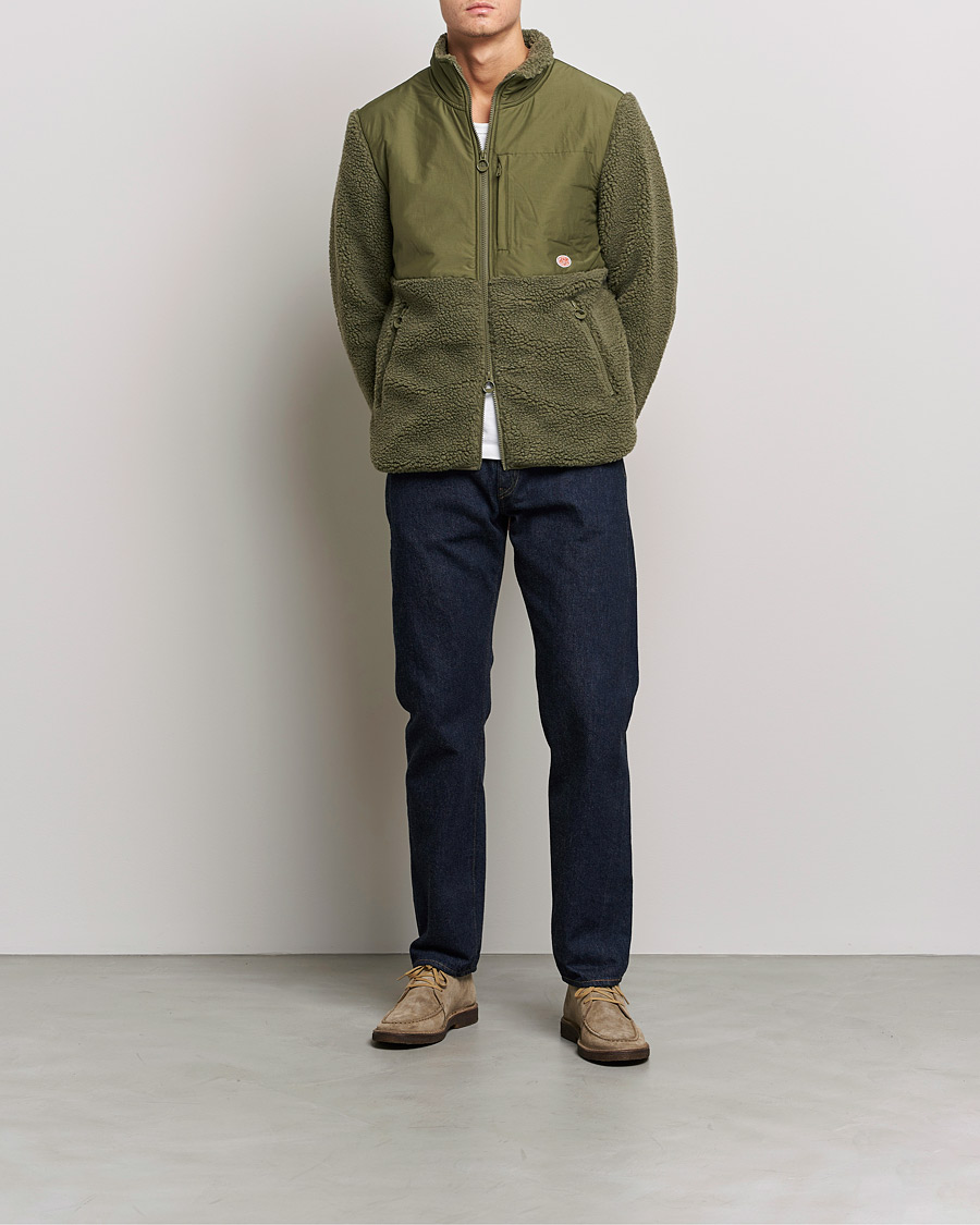 Men | Sweaters & Knitwear | Armor-lux | Sherpa Fleece Jacket Miltary
