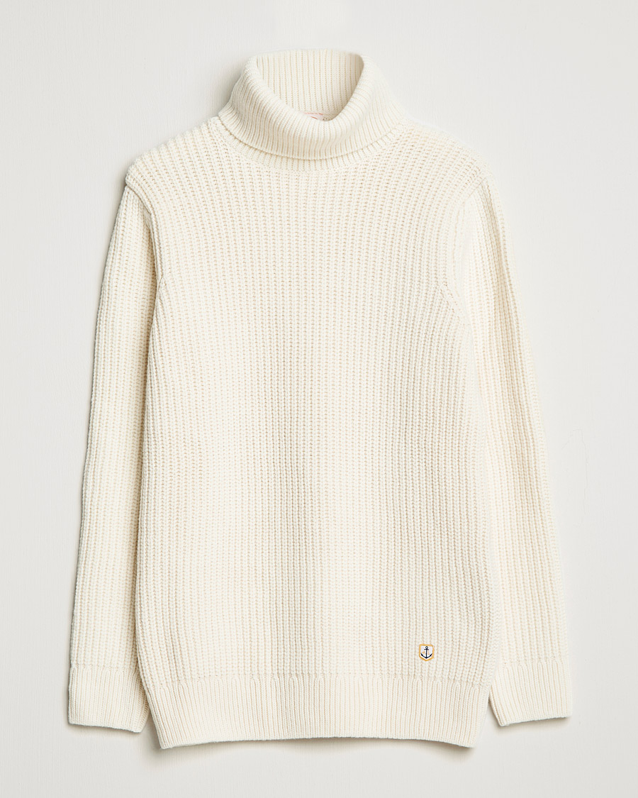 Men | What's new | Armor-lux | Pull Col Montant Wool Sweater Off White