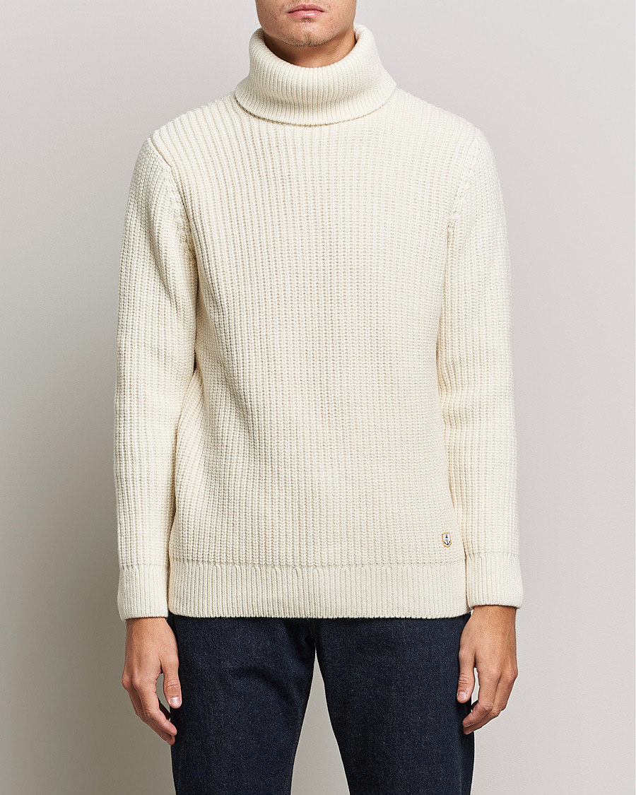 Men | Turtlenecks | Armor-lux | Pull Col Montant Wool Sweater Off White