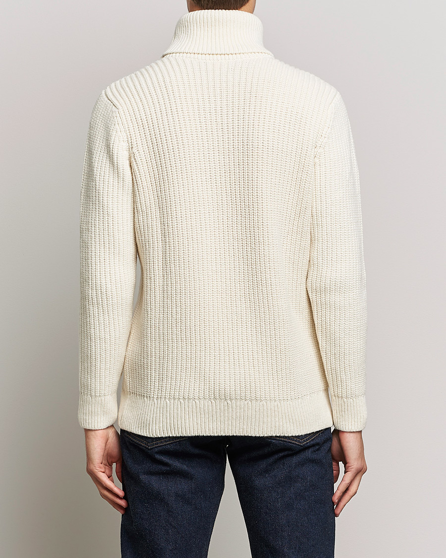 Men | Sweaters & Knitwear | Armor-lux | Pull Col Montant Wool Sweater Off White