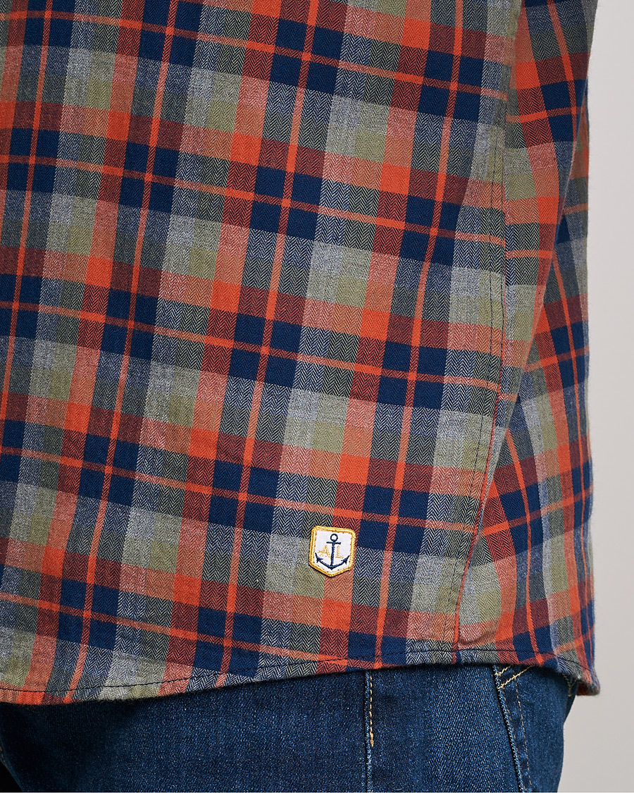 Men | Shirts | Armor-lux | Chemise Flannel Shirt Green Blue