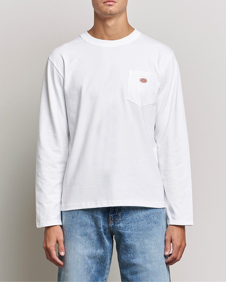 Men | Long Sleeve T-shirts | Armor-lux | MC Pouche Longsleeve T-shirt White