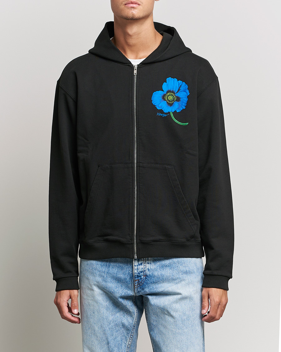Men | Sweaters & Knitwear | KENZO | Graphic Classic Zip Hoodie Black
