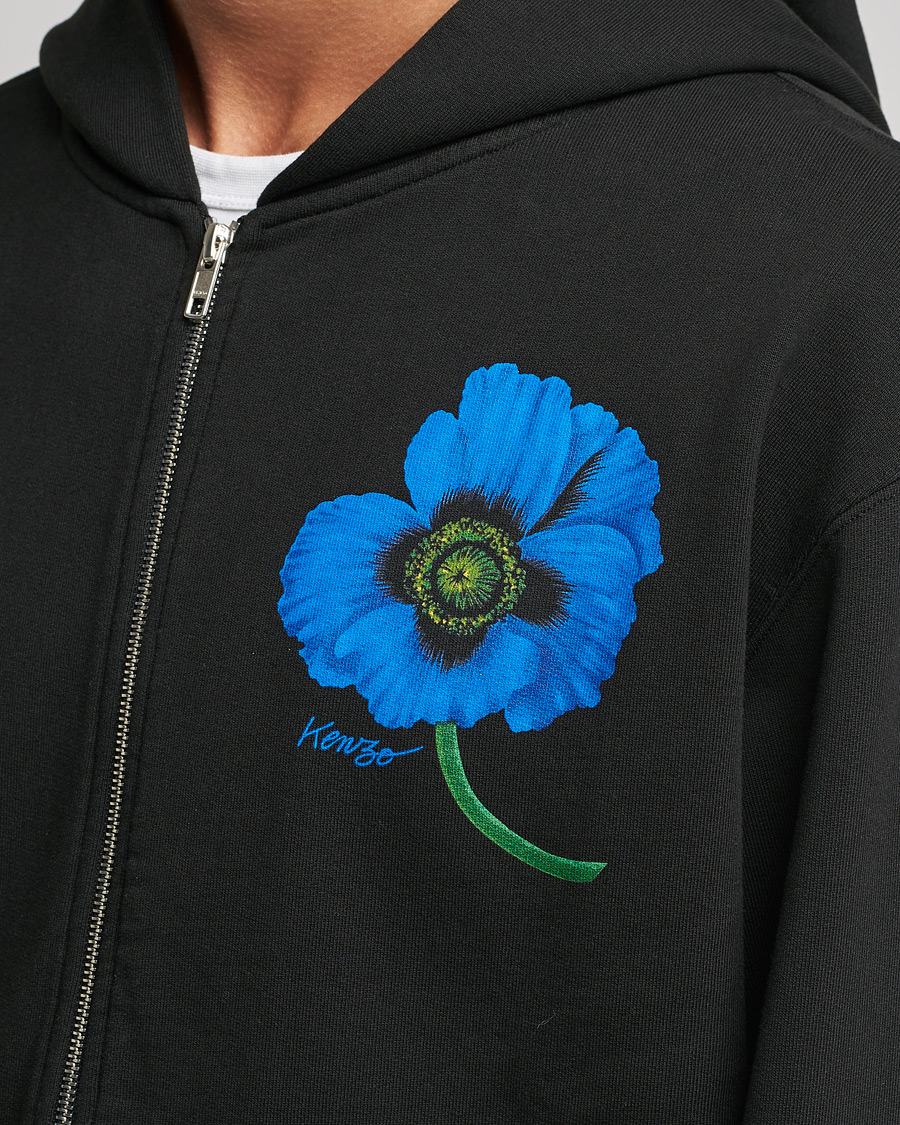 Men | Sweaters & Knitwear | KENZO | Graphic Classic Zip Hoodie Black