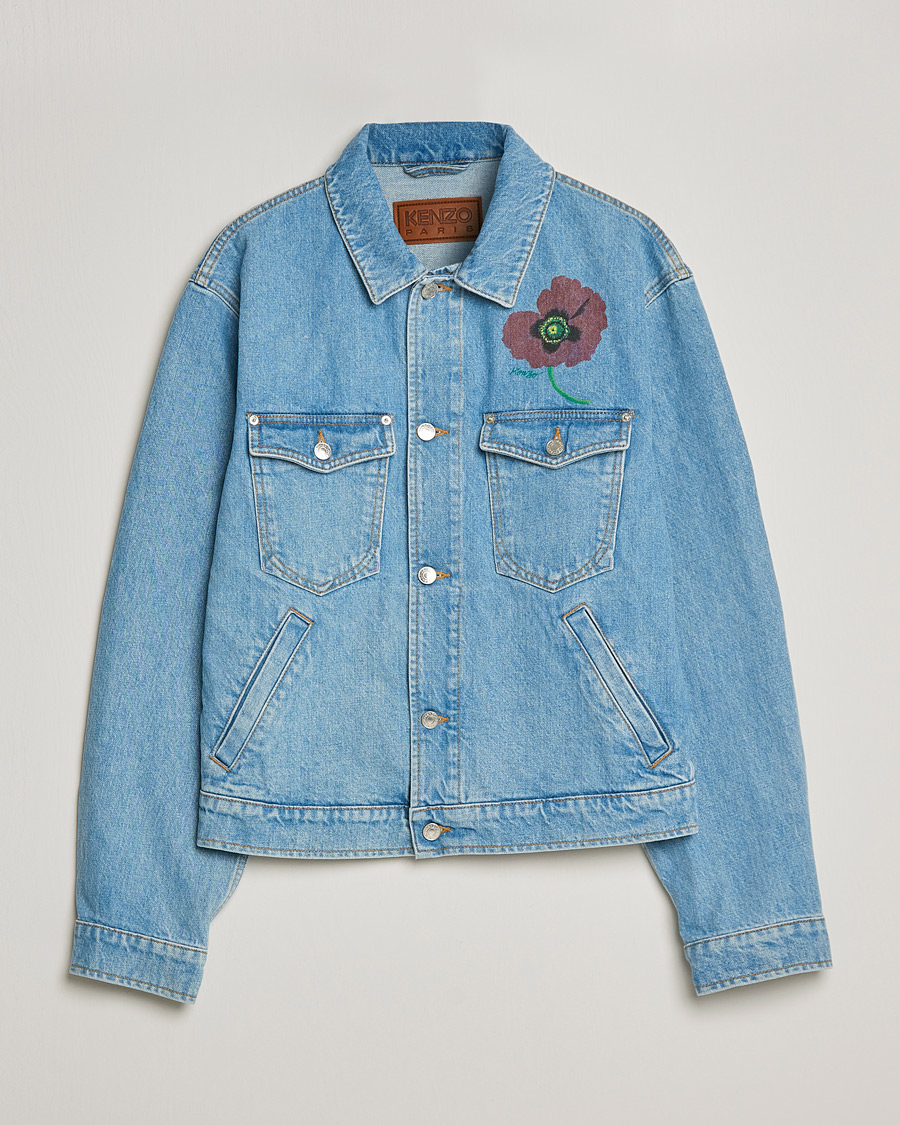 Men | Coats & Jackets | KENZO | Trucker Denim Jacket Sky Blue