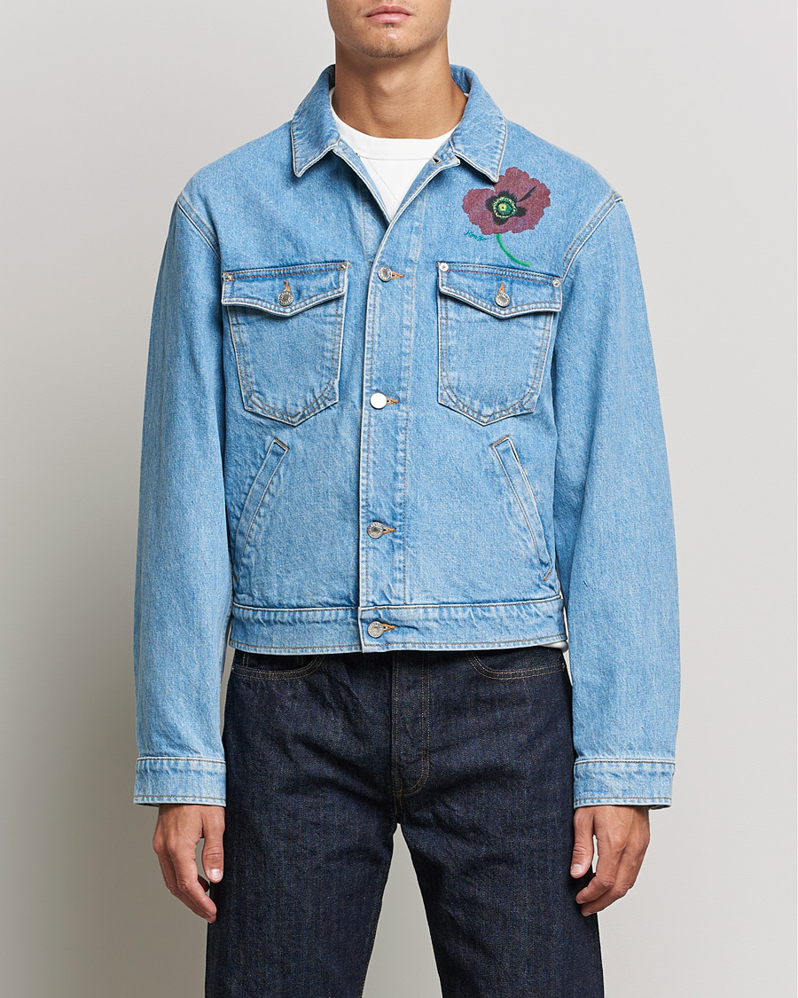Men | Coats & Jackets | KENZO | Trucker Denim Jacket Sky Blue