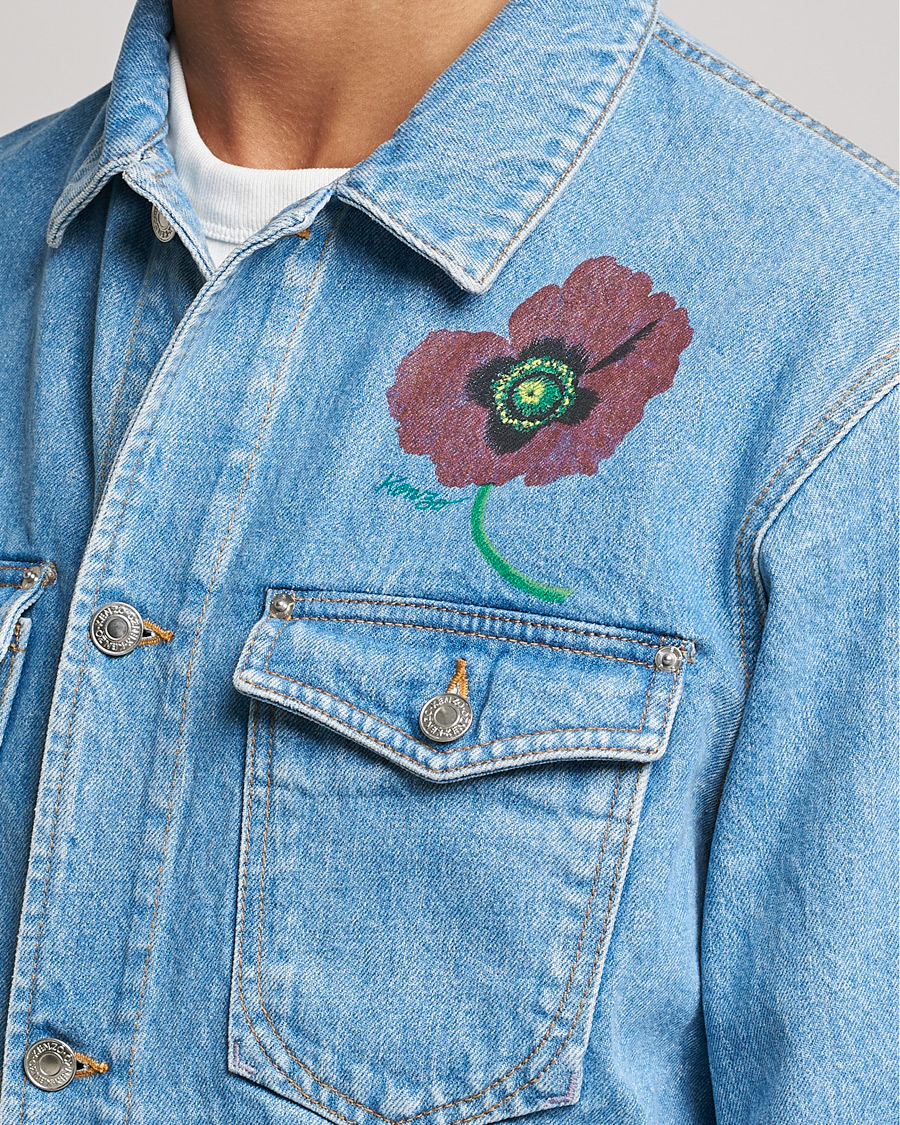 Men | Coats & Jackets | KENZO | Trucker Denim Jacket Sky Blue