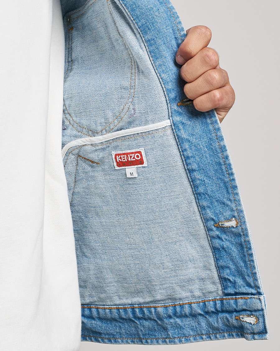 Men | Coats & Jackets | KENZO | Trucker Denim Jacket Sky Blue