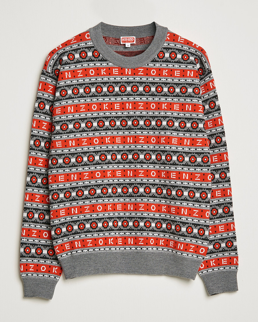 Men | Sweaters & Knitwear | KENZO | Jacquard Jumper Medium Red