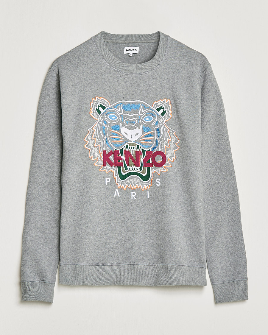 Men | Sweaters & Knitwear | KENZO | Icon Tiger Sweatshirt Grey