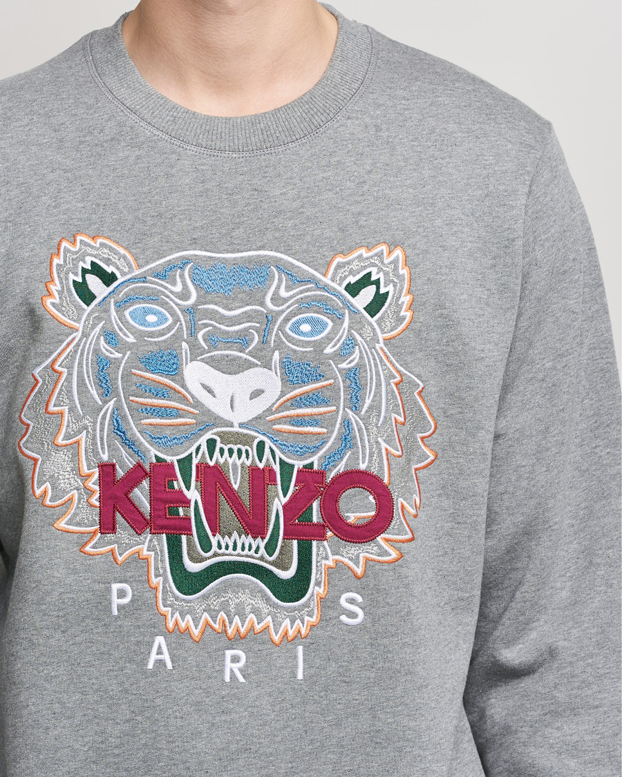 Men | Sweaters & Knitwear | KENZO | Icon Tiger Sweatshirt Grey