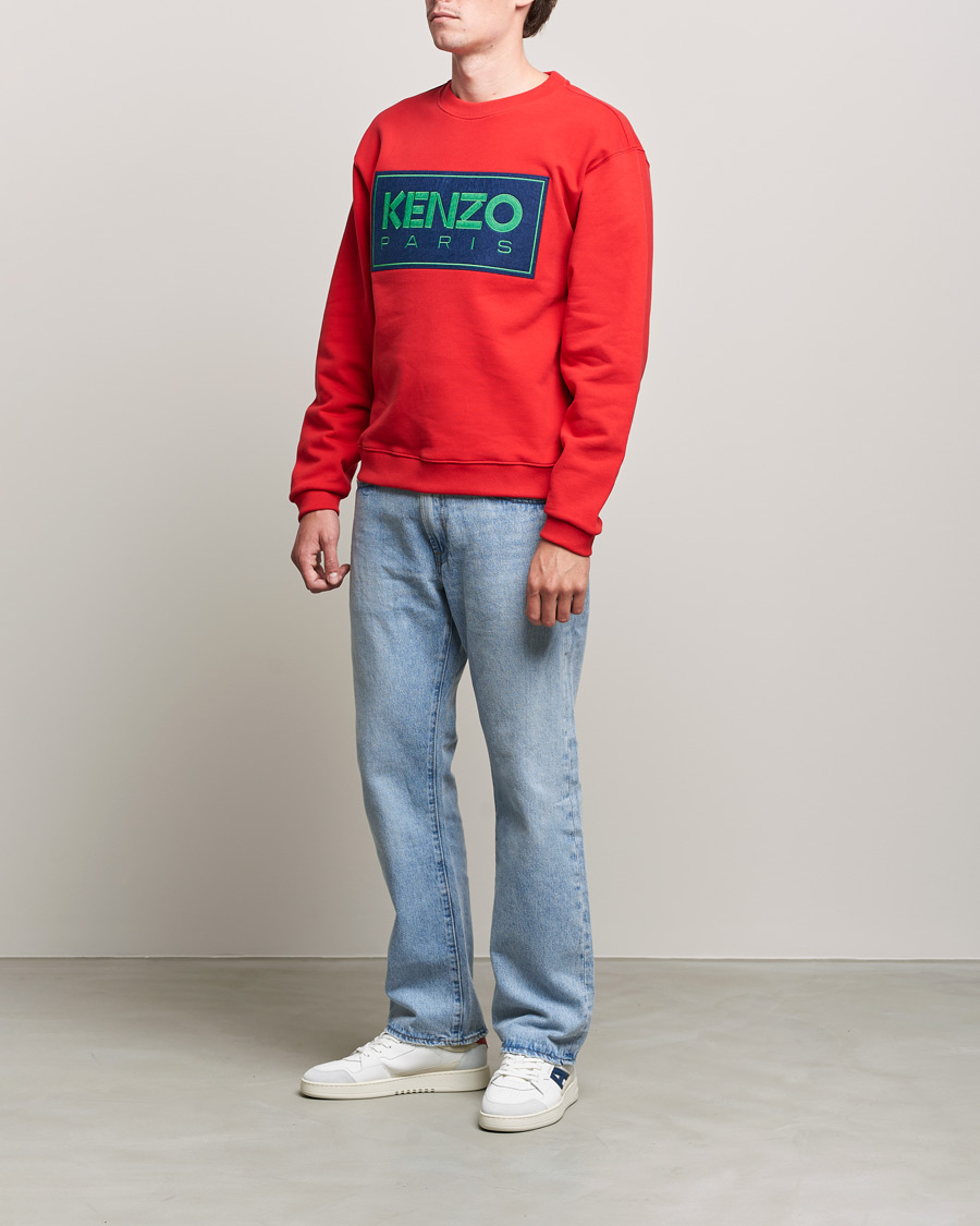 Men | Sweaters & Knitwear | KENZO | Paris Classic Crew Neck Sweatshirt Medium Red