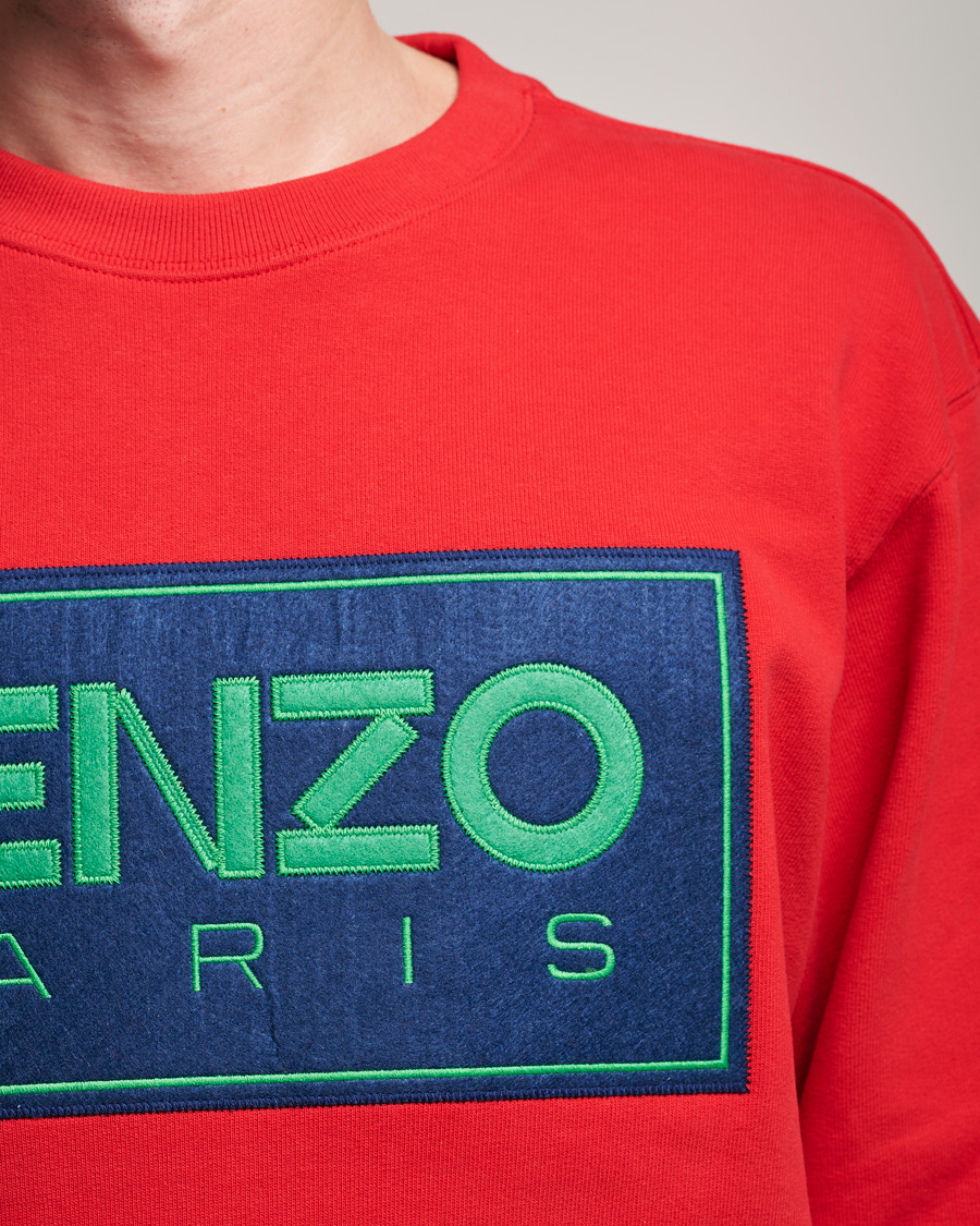 Men | Sweaters & Knitwear | KENZO | Paris Classic Crew Neck Sweatshirt Medium Red