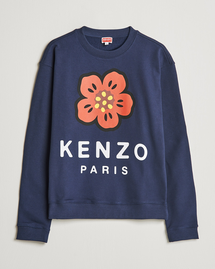 Men | Sweaters & Knitwear | KENZO | Logo Classic Sweatshirt Midnight Blue