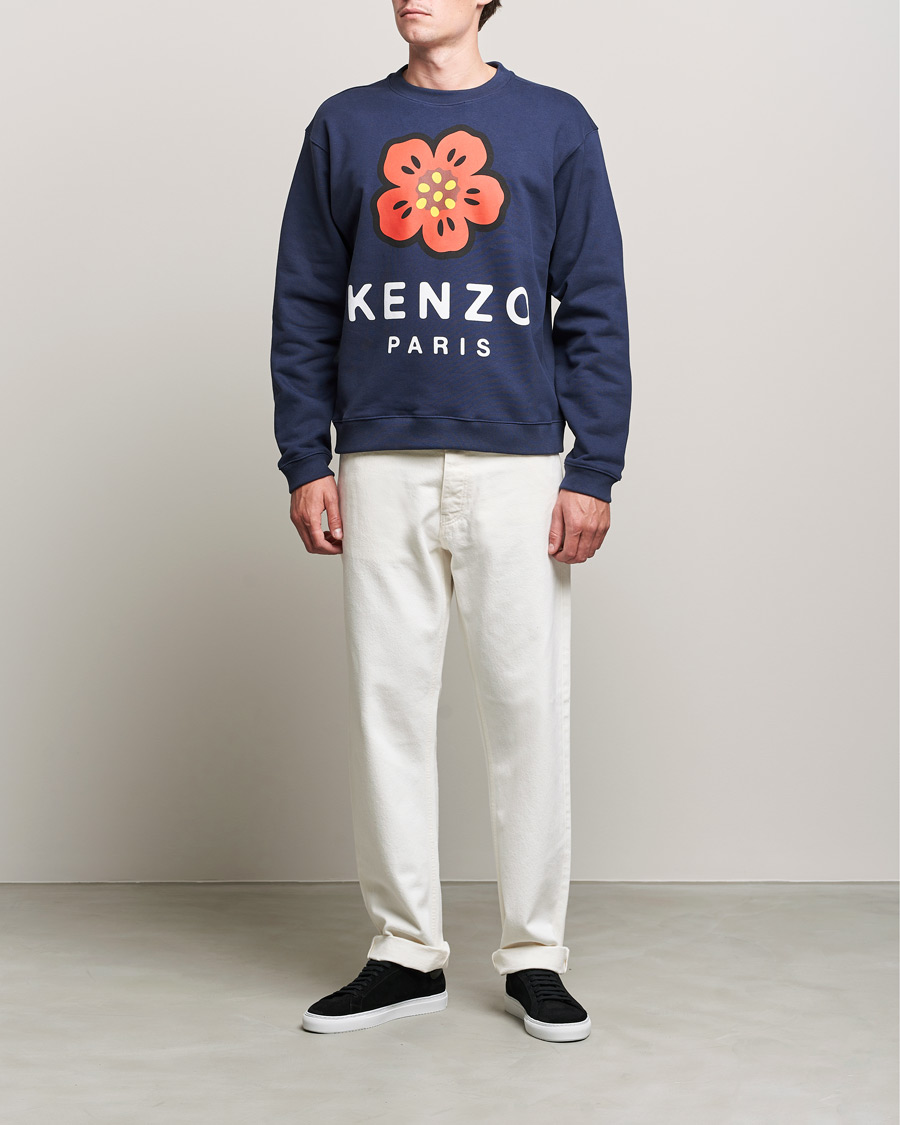 Men | Sweaters & Knitwear | KENZO | Logo Classic Sweatshirt Midnight Blue