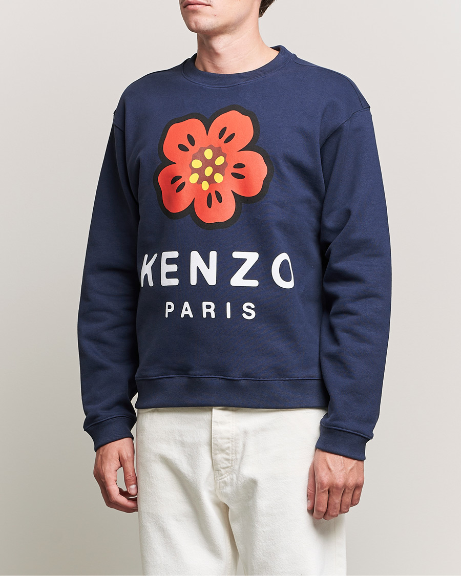 Men | Sweaters & Knitwear | KENZO | Logo Classic Sweatshirt Midnight Blue