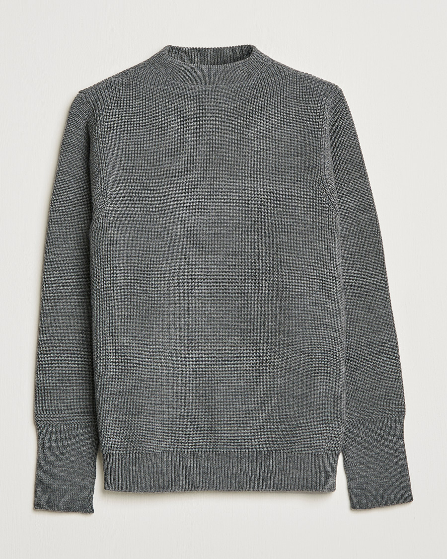 Men | Sweaters & Knitwear | Andersen-Andersen | Sailor Wool Crewneck Grey