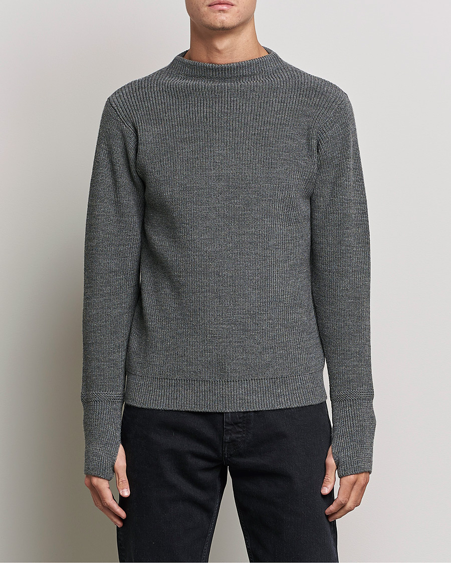 Men | Sweaters & Knitwear | Andersen-Andersen | Sailor Wool Crewneck Grey