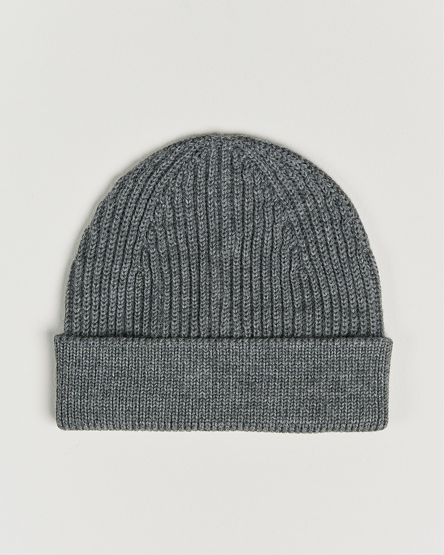 Men | Andersen-Andersen Merino Wool Rib Beanie Grey | Andersen-Andersen | Merino Wool Rib Beanie Grey