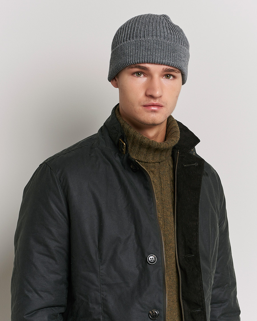 Men | Andersen-Andersen Merino Wool Rib Beanie Grey | Andersen-Andersen | Merino Wool Rib Beanie Grey