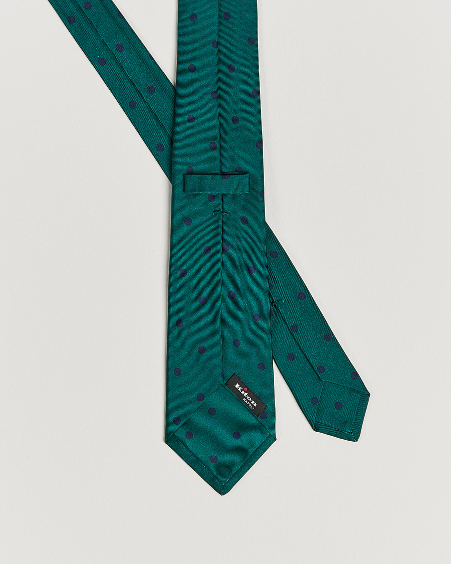 Men | Kiton Printed Dots Silk Tie Green | Kiton | Printed Dots Silk Tie Green