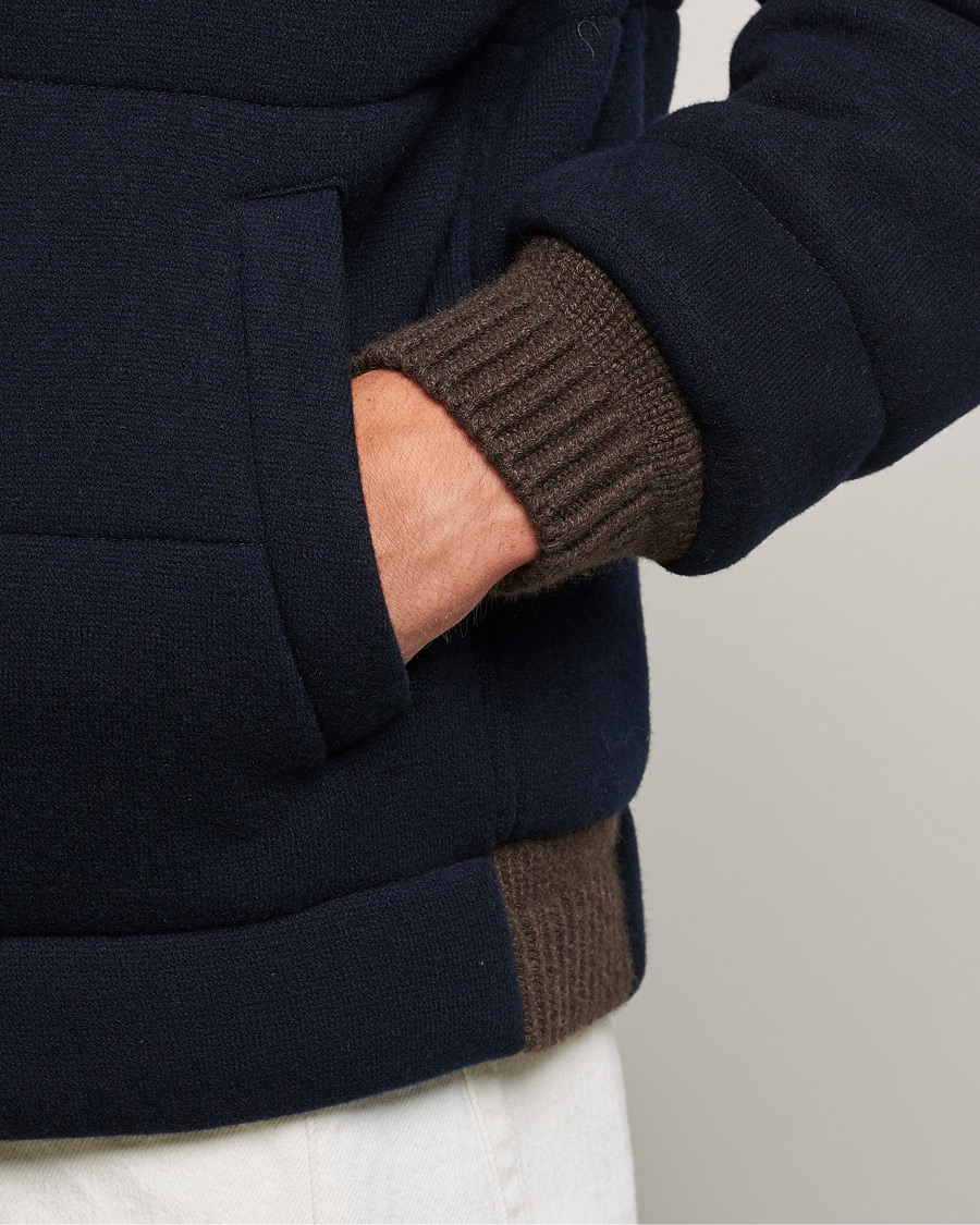 Men | Coats & Jackets | Kiton | Pile Cashmere Down Jacket Navy