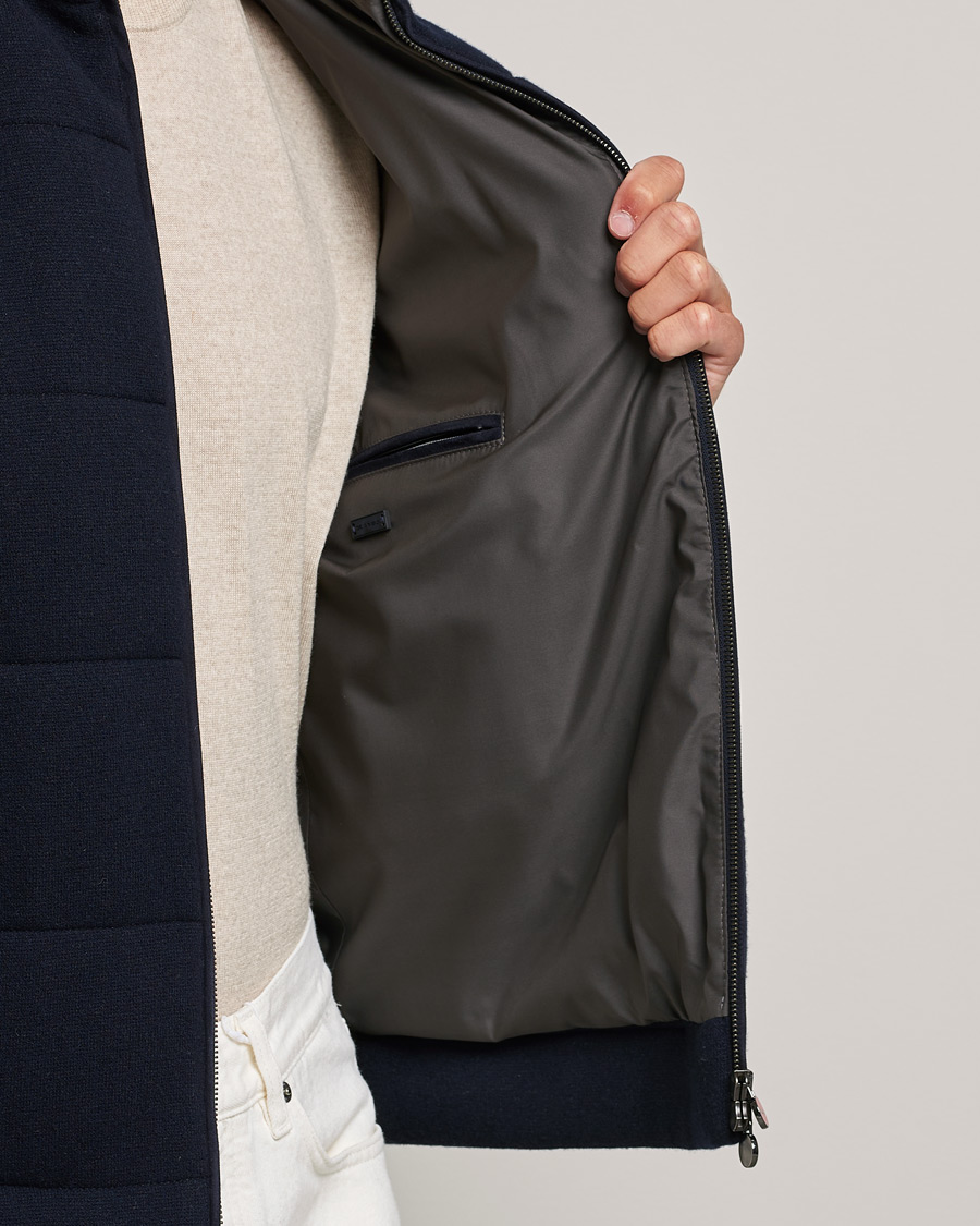 Men | Coats & Jackets | Kiton | Pile Cashmere Down Jacket Navy