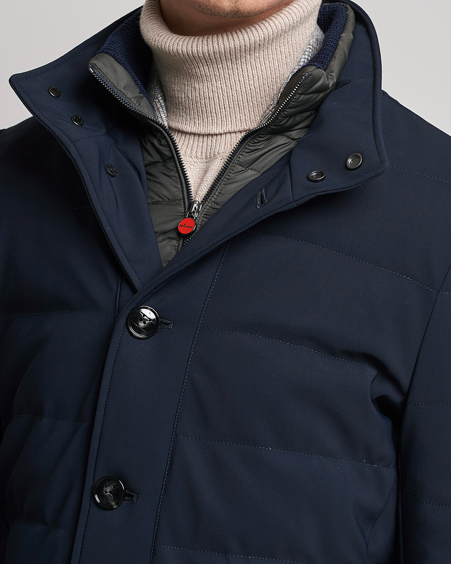 Men | Coats & Jackets | Kiton | Technical Down Coat Navy