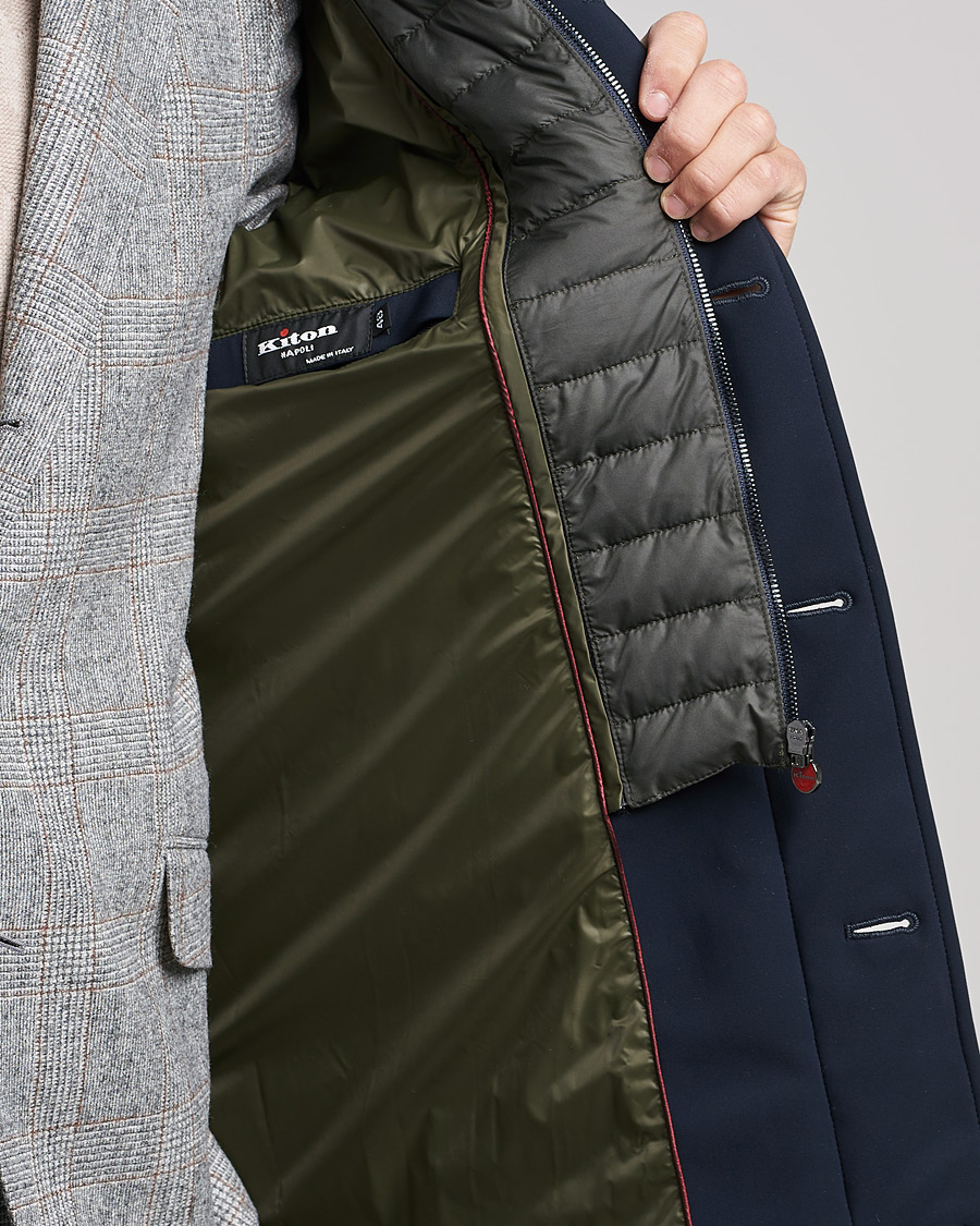 Men | Coats & Jackets | Kiton | Technical Down Coat Navy